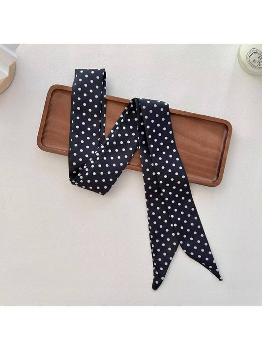 Polka Dot Skinny Scarf/ Tie