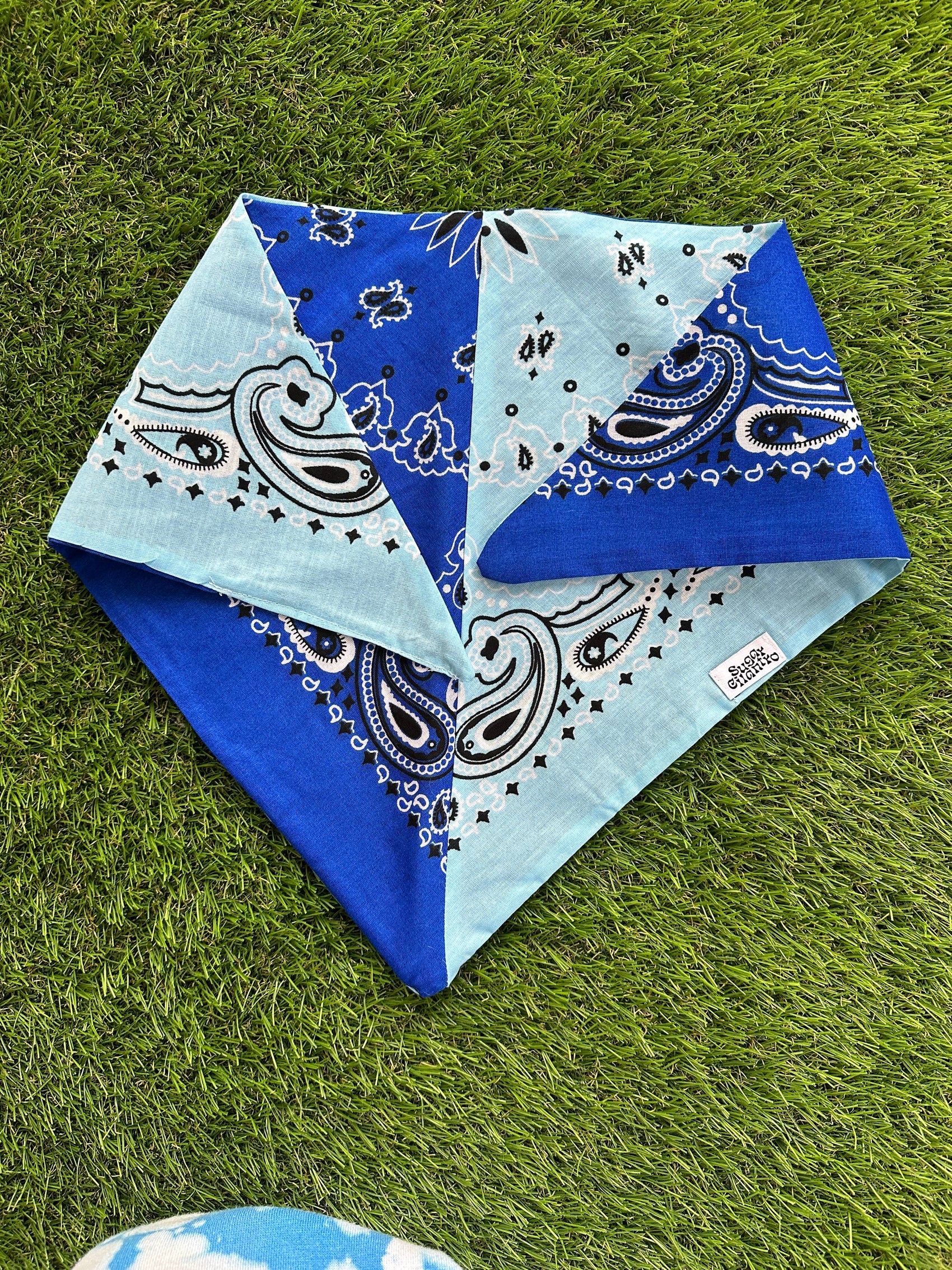 Custom Color Blocked Two Toned Easy Tie Bandanas