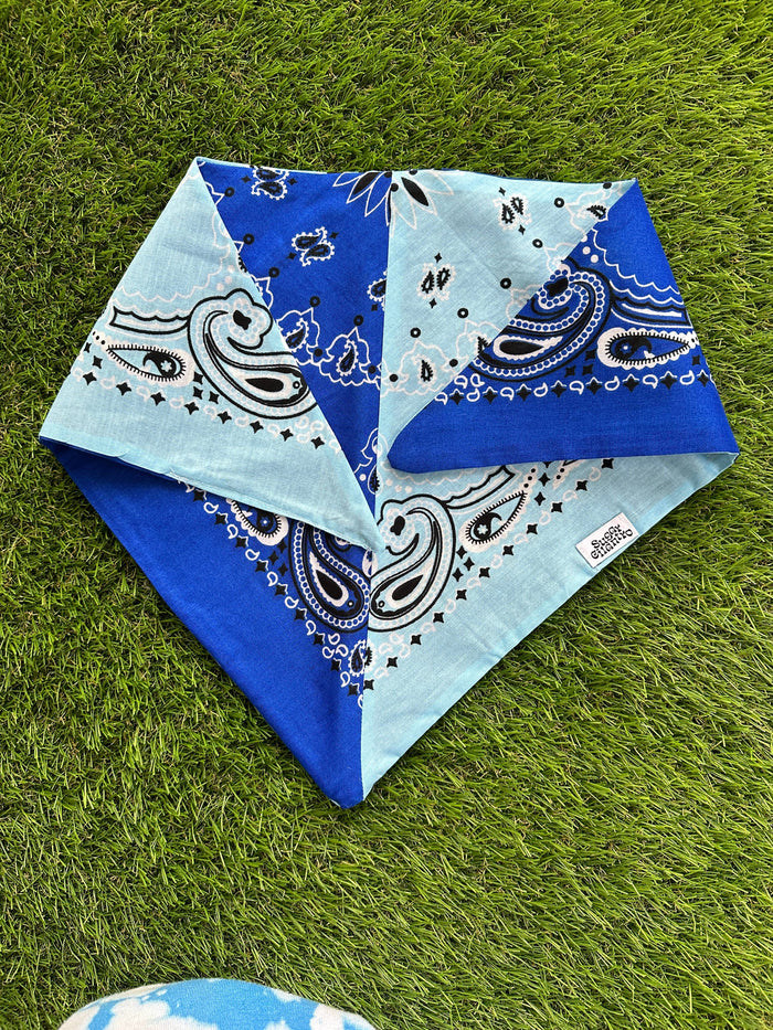Custom Color Blocked Two Toned Easy Tie Bandanas
