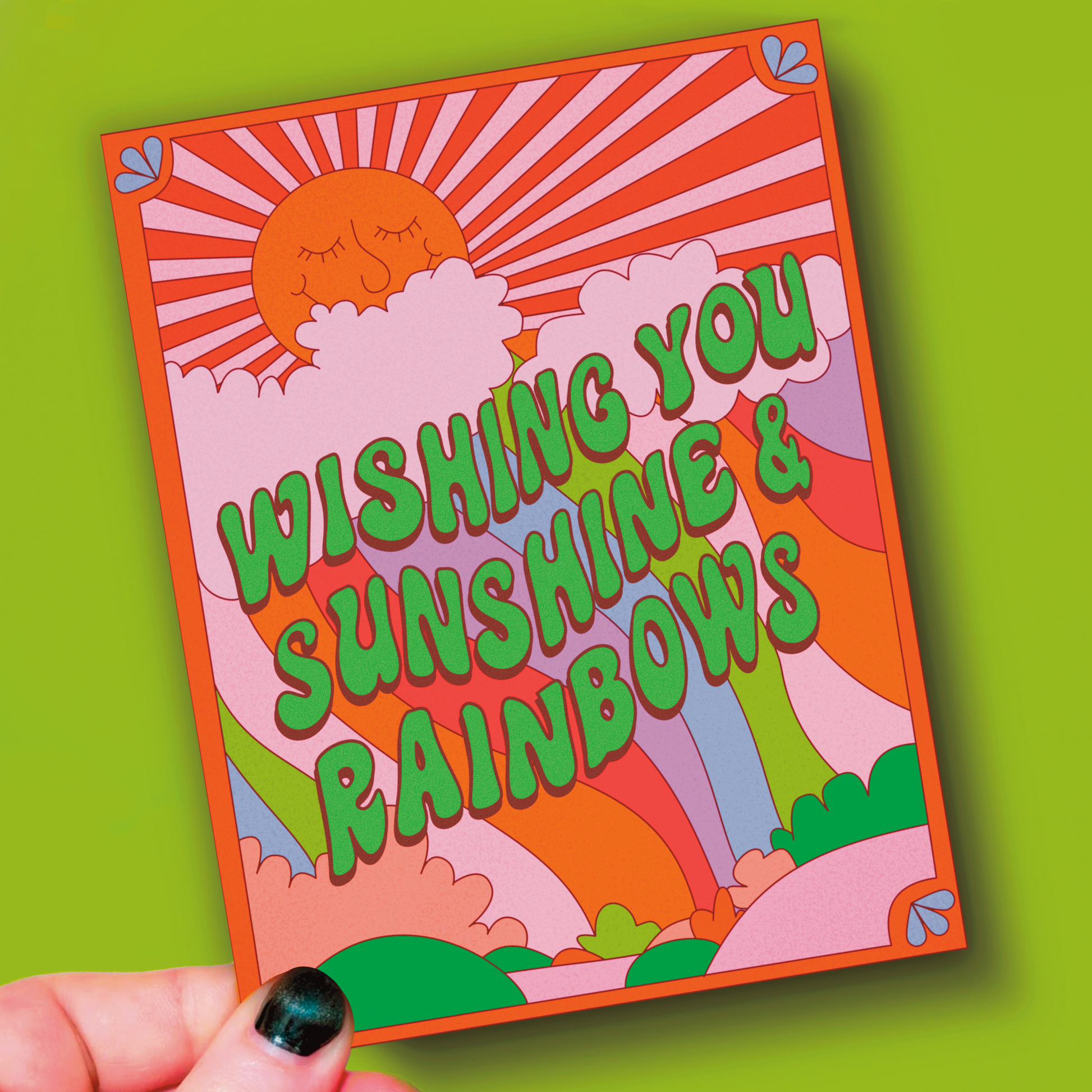 Wishing you sunshine greeting card : No biodegradable cello sleeve – Wear Your Weird