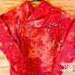 One of One: Happy Mess Rainbow Red Smiley Hoodie