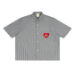 Eye See You Oversized Vertical Stripe Boxy Shirt