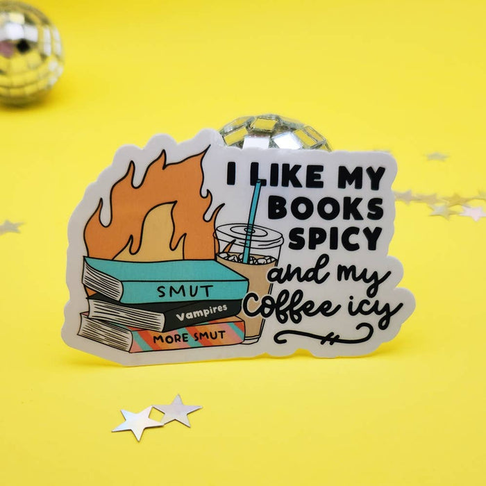 Books Spicy Coffee Icy Sticker