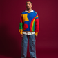 Rainbow Heart Knit Sweater