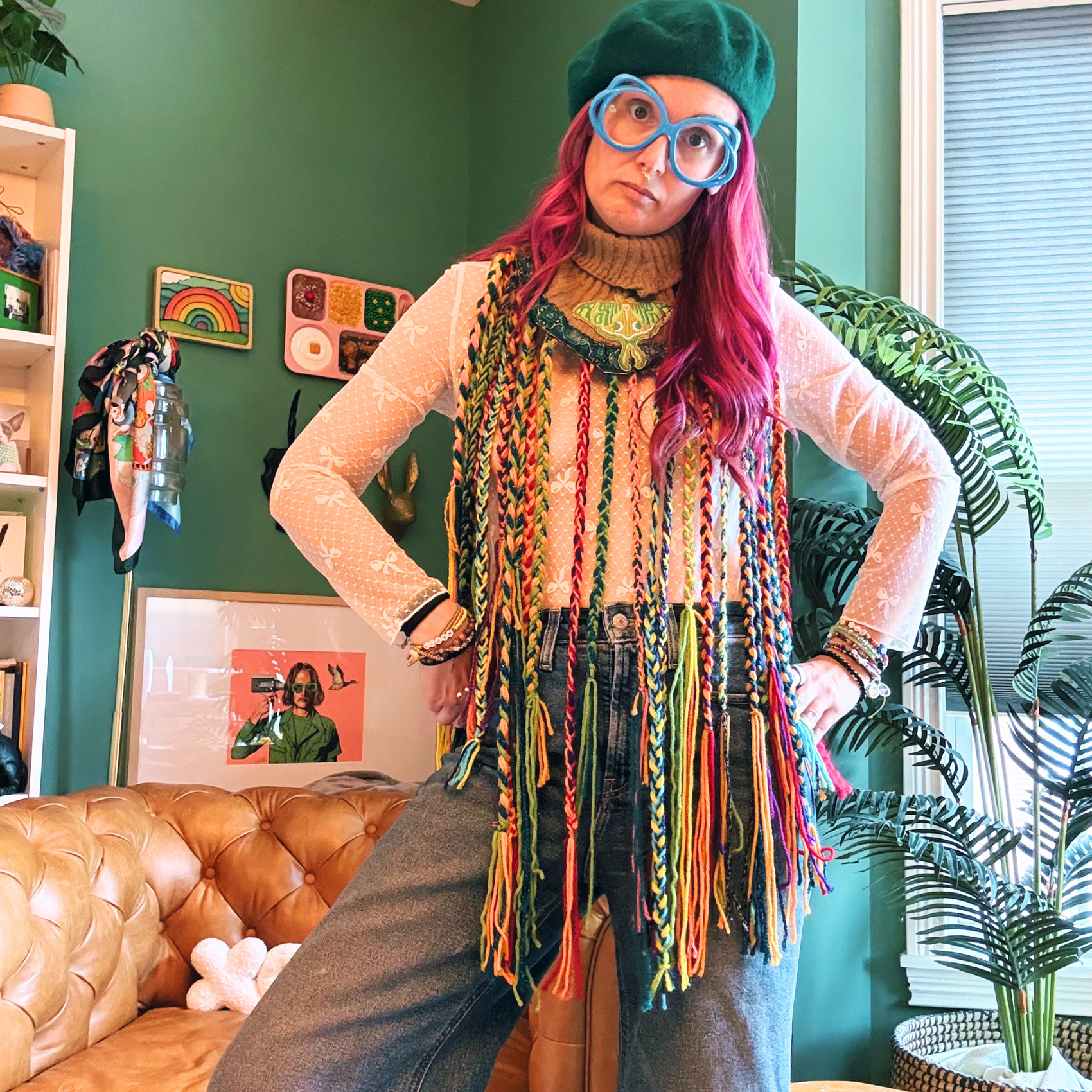 Faery Collar – Braided Lucky Moth