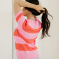 Striped Knitted Sweater Tee