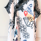 Slip Dress – Shortie White with Black Trim
