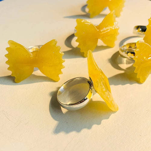 Glitter Bowtie Pasta Noodle Ring