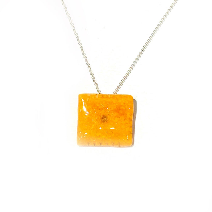 Glitter Cheese it Necklace