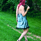 Slip Dress – Shortie Blue with Lace Trim