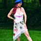 Slip Dress – White Asymmetrical Dragonfly