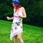 Slip Dress – White Asymmetrical Dragonfly