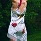Slip Dress – White Asymmetrical Dragonfly