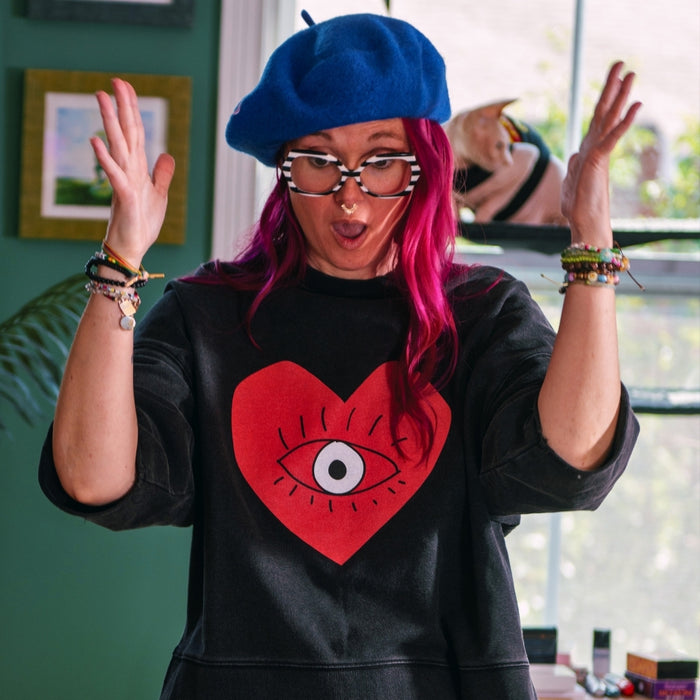 The Heart Sees All Short Sleeve Sweatshirt