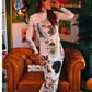 Mesh Dress – White Unicorn Mary Trim