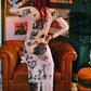 Mesh Dress – White Unicorn Mary Trim