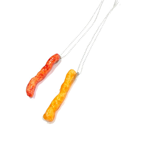 Glitter Cheeto Snack Necklace - Snack Jewelry