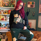 Wear Your Weird Unicorn Vintage Wash Waffle Knit Long Sleeve