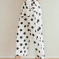 Polka Dot Print Bow Detail Pocketed Jeans