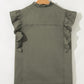 Green Ruffle Jacket Vest