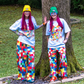 Pixel Party Checkered Wide-Leg Pants