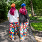 Pixel Party Checkered Wide-Leg Pants