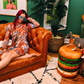 Mesh Dress – Marble Rust Evil Eye Protection Print