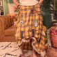 Tartan Skirt – Yellow Custom Patches