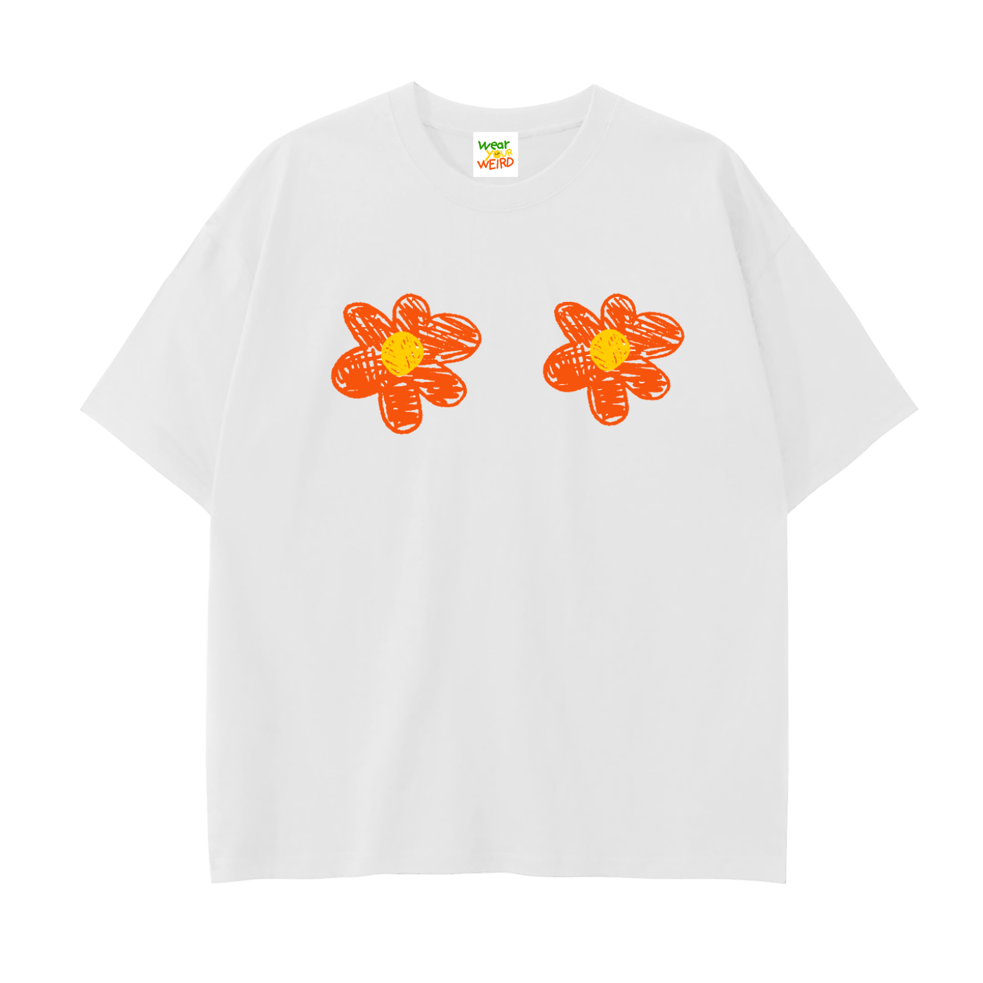 In Full Bloom Drop Shoulder Cotton T-Shirt