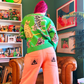 Green Is My Favorite Color & Cats Are My Personality Sweater