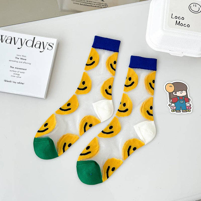 Summer Smiley Face Socks
