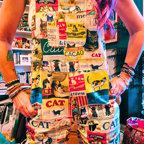Retro CAT collage print Overalls