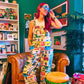 Retro CAT collage print Overalls