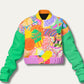 Happy Little Accident Cropped Colorful Jacket