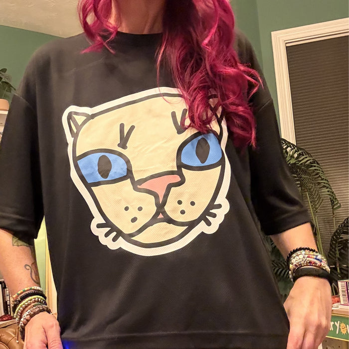 Unisex Naked Kitty Face Mesh Jersey