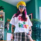 Art+ Heart Vintage Wash Boxy Distressed Hem T-Shirt