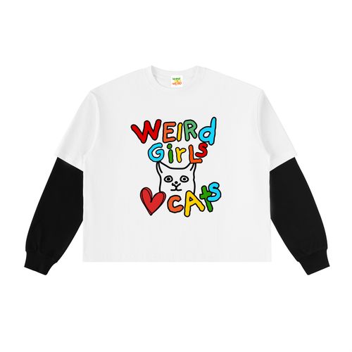Weird Girls Love Cats Layered Long Sleeve