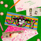 Fuzzy neon joy card