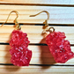 Red Hand rock Candy Earrings
