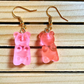 Hot Pink Gummy Bear Dangles