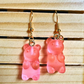 Hot Pink Gummy Bear Dangles