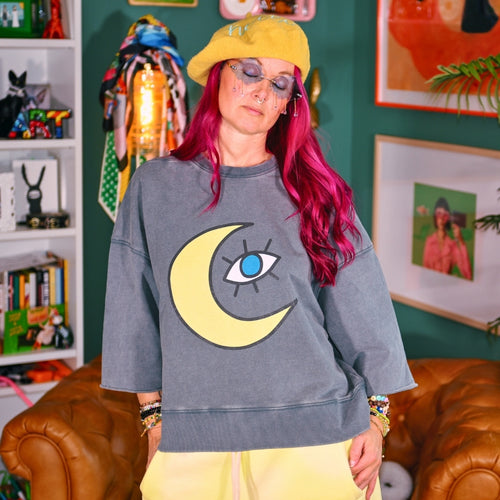 Moon Gazer Short Sleeve Sweatshirt
