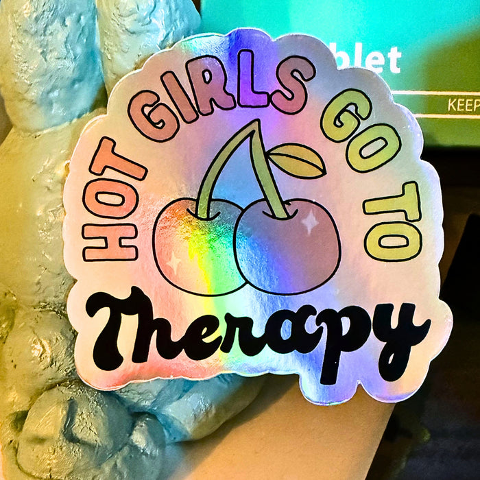 Hot Girls Go to Therapy Sticker