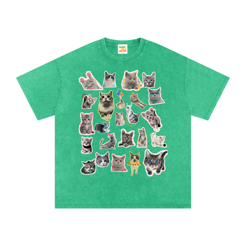Cat Sticker Sheet Graphic Tee