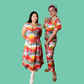 Jumpsuit in Mint & Strawberry Meadow Print