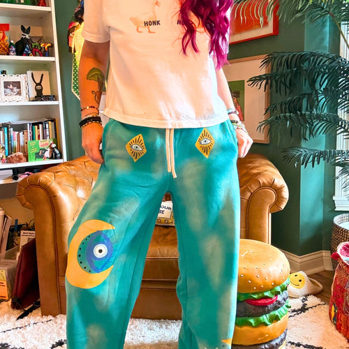 Cosmic Weirdness Wide Leg Fleece Sweatpants