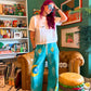 Cosmic Weirdness Wide Leg Fleece Sweatpants