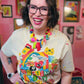 OVERSTIMULATED on textured Paint Splatter T-Shirt (BESTSELLER)