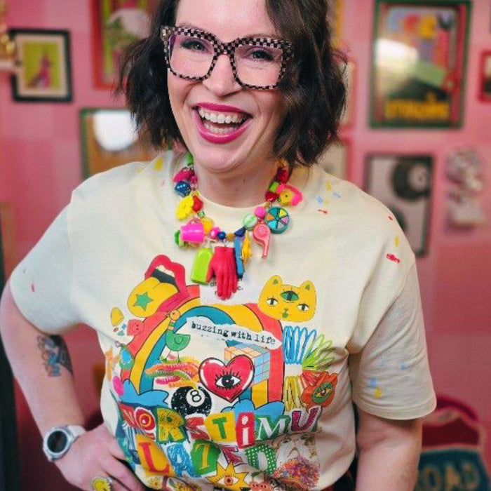 OVERSTIMULATED on textured Paint Splatter T-Shirt (BEST SELLER)