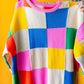 Rainbow Color Block Sweater